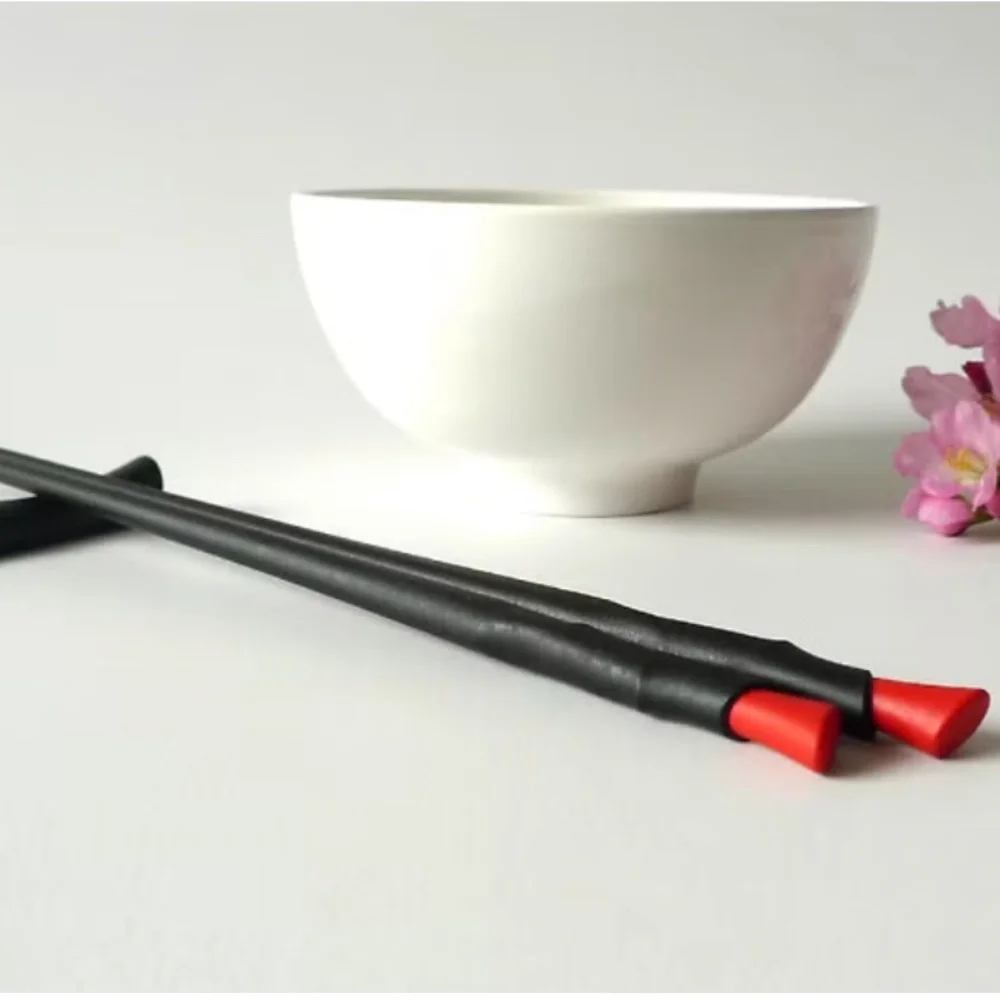 Taiwan Asian Hokkien Jie-Sheng Bamboo Red Lai Tse Chinese Chopsticks 1 Pair NIB